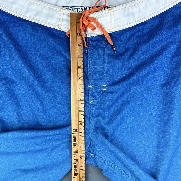 American Fighter Board Shorts Men 38 Blue Handover Stretch Swim Beach Affliction - Picture 11 of 16